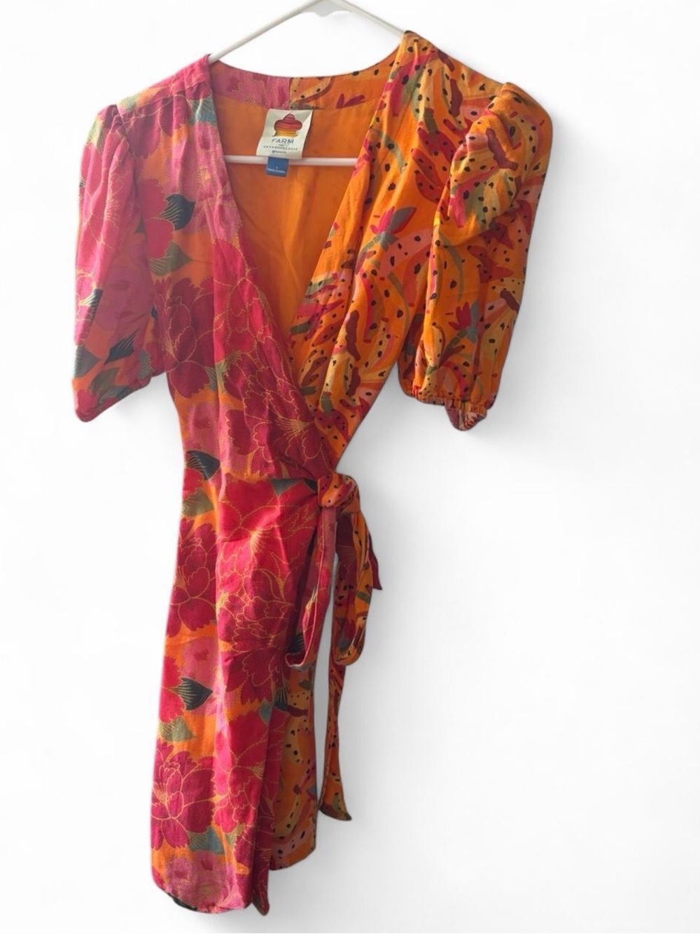 Farm Rio x Anthropologie Floral Wrap Dress Small